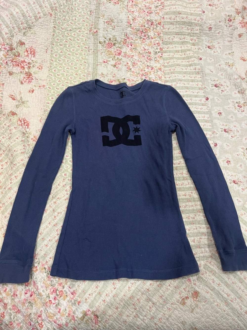 DC jrs Long-Sleeve Navy Thermal Shirt